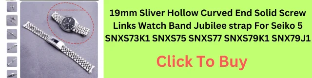 19mm, Seiko 5, SNXS73K1, SNXS75, SNXS77, SNXS79K1, SNX79J1, Jubilee, watch band